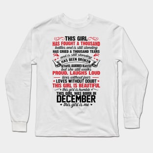 This Girl Was Born In December Long Sleeve T-Shirt